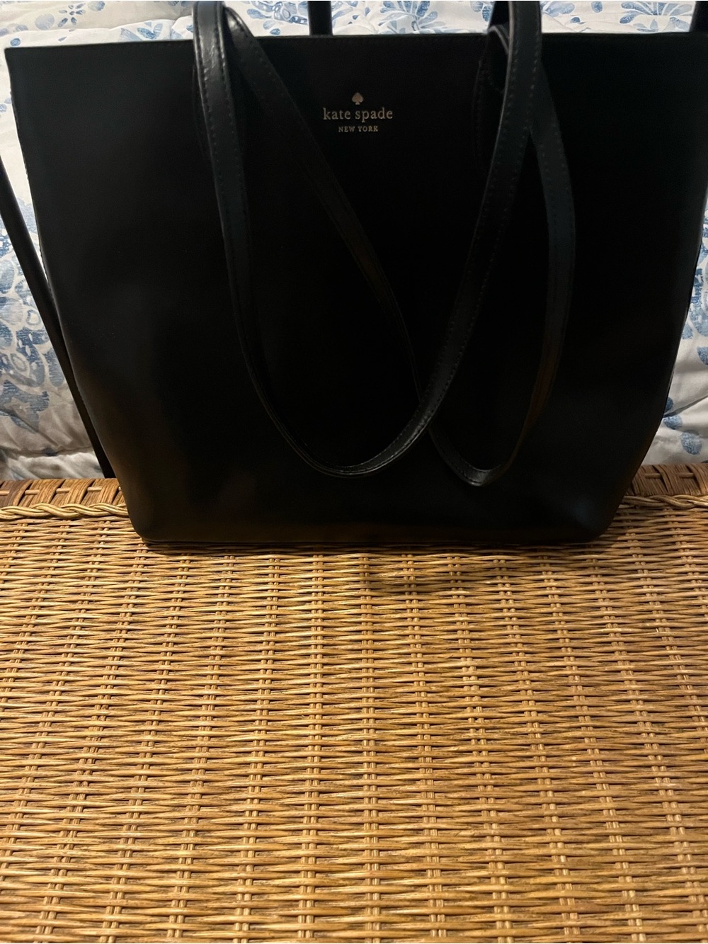 kate spade Black Leather Tote with Double Straps - Picture 2 of 3